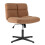 Cross-Legged Office Chair, Wide Seat, Brown, Adjustable 1