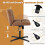 Cross-Legged Office Chair, Wide Seat, Brown, Adjustable 4