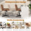 Cross-Legged Office Chair, Wide Seat, Brown, Adjustable 5