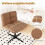 Cross-Legged Office Chair, Wide Seat, Brown, Adjustable 3