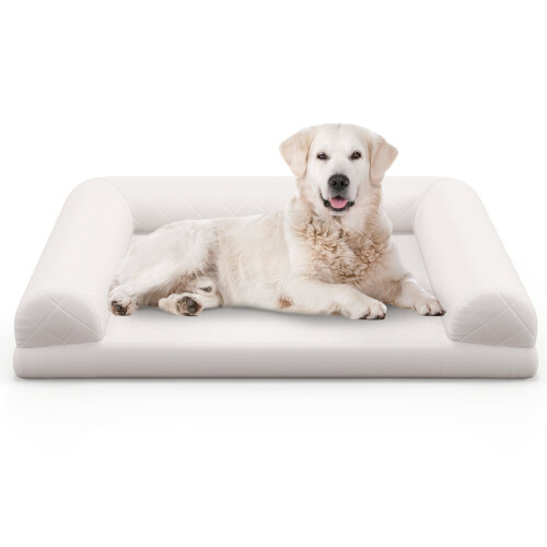 Orthopedic Dog Bed for Medium Dogs, Egg Crate Foam, Beige