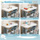 Adjustable Kids Table & Chair Set with Tilt Whiteboard 3