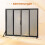 Fireplace Screen with Sliding Doors, 96 x 79 cm, Metal Mesh 2
