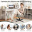 Cross-Legged Office Chair, Adjustable Height, Grey 3