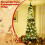 270cm Pencil Christmas Tree with Metal Stand, Green 2