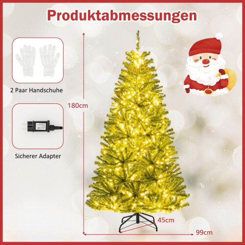 180 cm großer künstlicher Weihnachtsbaum mit 700 LED-Lichtern 1