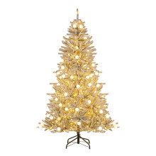 180 cm großer, künstlicher, schneebedeckter Weihnachtsbaum mit 250 LEDs