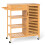 Bamboo Kitchen Cart with Drawer and Shelves, Mobile Storage 1