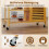 Bamboo Kitchen Cart with Drawer and Shelves, Mobile Storage 5