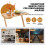 Z-Shaped Bamboo Side Table - Space-Saving Coffee Table 3