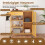 Bamboo Kitchen Cart with Drawer and Shelves, Mobile Storage 3