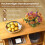 Bamboo Kitchen Cart with Drawer and Shelves, Mobile Storage 4