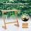 Z-Shaped Bamboo Side Table - Space-Saving Coffee Table 4