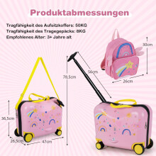 Kindergepäckset: 47 cm Kinderkoffer zum Draufsitzen & 30 cm Rucksack