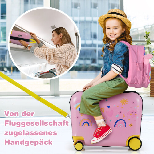 Children's Luggage Set: 47cm Ride-On Suitcase & 30cm Backpack 2