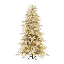 180 cm hoher, schneebedeckter und beleuchteter Weihnachtsbaum mit 250 LEDs