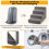 Foam Pet Stairs, 4-Step, Non-Slip, Washable Cover, Gray 3