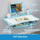 Set scrivania e sedia per bambini regolabili con piano inclinabile, blu 5