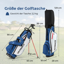 Komplettes Golfschlägerset für Linkshänder (Herren) inklusive Tasche