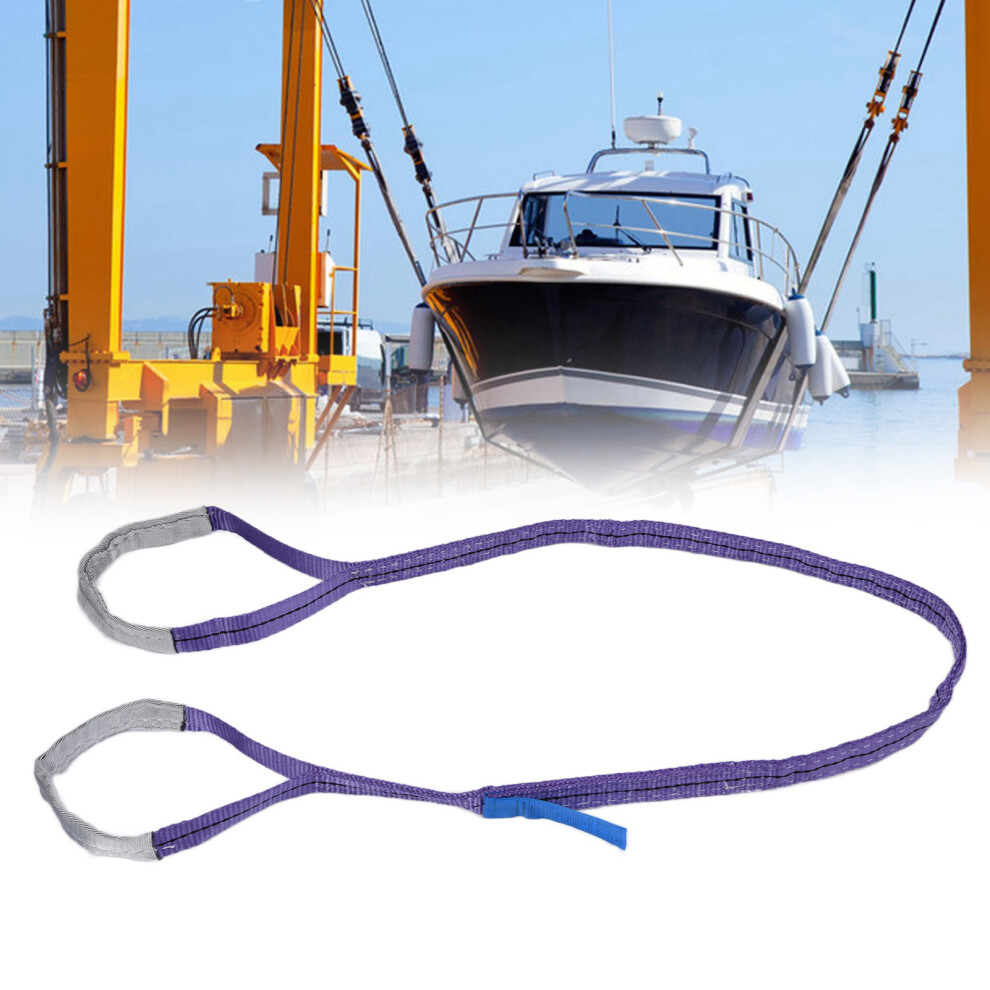 Flat Lifting Sling Webbing 1T Pes 30Mm Thickened Strap 4M Purple 9481382391367