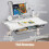 Adjustable Kids Desk and Chair Set with Tilt Top, Grey 5