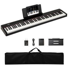 88-Tasten-Digitalpiano, Standardgröße, tragbar, schwarz