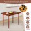 Rectangular Dining Table for 2-4, Walnut Finish, Rubberwood Legs 4