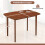 Rectangular Dining Table for 2-4, Walnut Finish, Rubberwood Legs 2