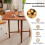 Square Folding Dining Table for 2-4, Brown Wood, Space-Saving 3