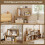 3-Tier Geometric Bookshelf, Freestanding Wood, Natural 4
