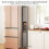 Tall Bathroom Cabinet with Toilet Paper Holder, Hooks - Grey 3