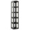 360 Rotating Bookshelf, Foldable, Transparent, Black, 174 cm 1