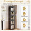360 Rotating Bookshelf, Foldable, Transparent, Black, 174 cm 4