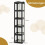 360 Rotating Bookshelf, Foldable, Transparent, Black, 174 cm 2