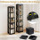 360 Rotating Bookshelf, Foldable, Transparent, Black, 174 cm 3