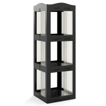 3-stufiges, drehbares Bücherregal, platzsparendes Eckregal