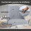 Chaise de bureau pivotante sans accoudoirs grise et réglable - Conception compacte 4