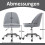 Chaise de bureau pivotante sans accoudoirs grise et réglable - Conception compacte 2