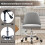 Chaise de bureau pivotante sans accoudoirs grise et réglable - Conception compacte 5