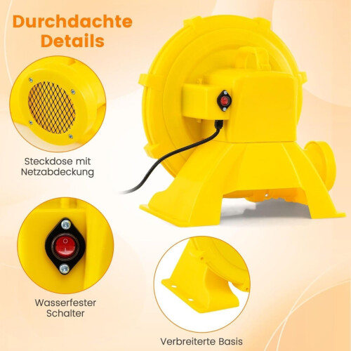 750-W-Aufblasventilator mit Griff und Heringen 2