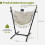 Adjustable Hanging Chair with Stand, Beige, 250kg Capacity 2