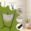 Adjustable Hanging Chair with Stand, Beige, 250kg Capacity 3