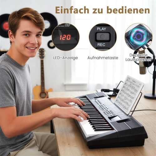 Teclado eletrônico de 54 teclas com 200 ritmos e timbres. 2