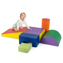 Set de blocuri de joacă din spumă, 6 bucăți – moi, sigure, colorate