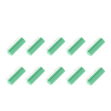 Schroefklemmenblokconnector, 2,54 mm steek, groen, geschikt voor printplaatmontage, hittebestendige spiraalvormige draadklemmen met duidelijke