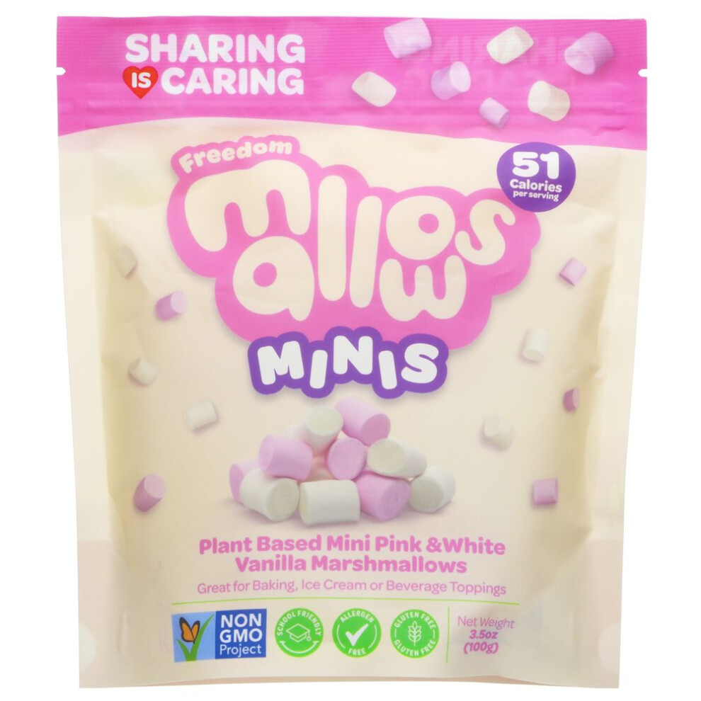Freedom Confectionery Pink & White Mini Marshmallows-100G( Pack Of 10)