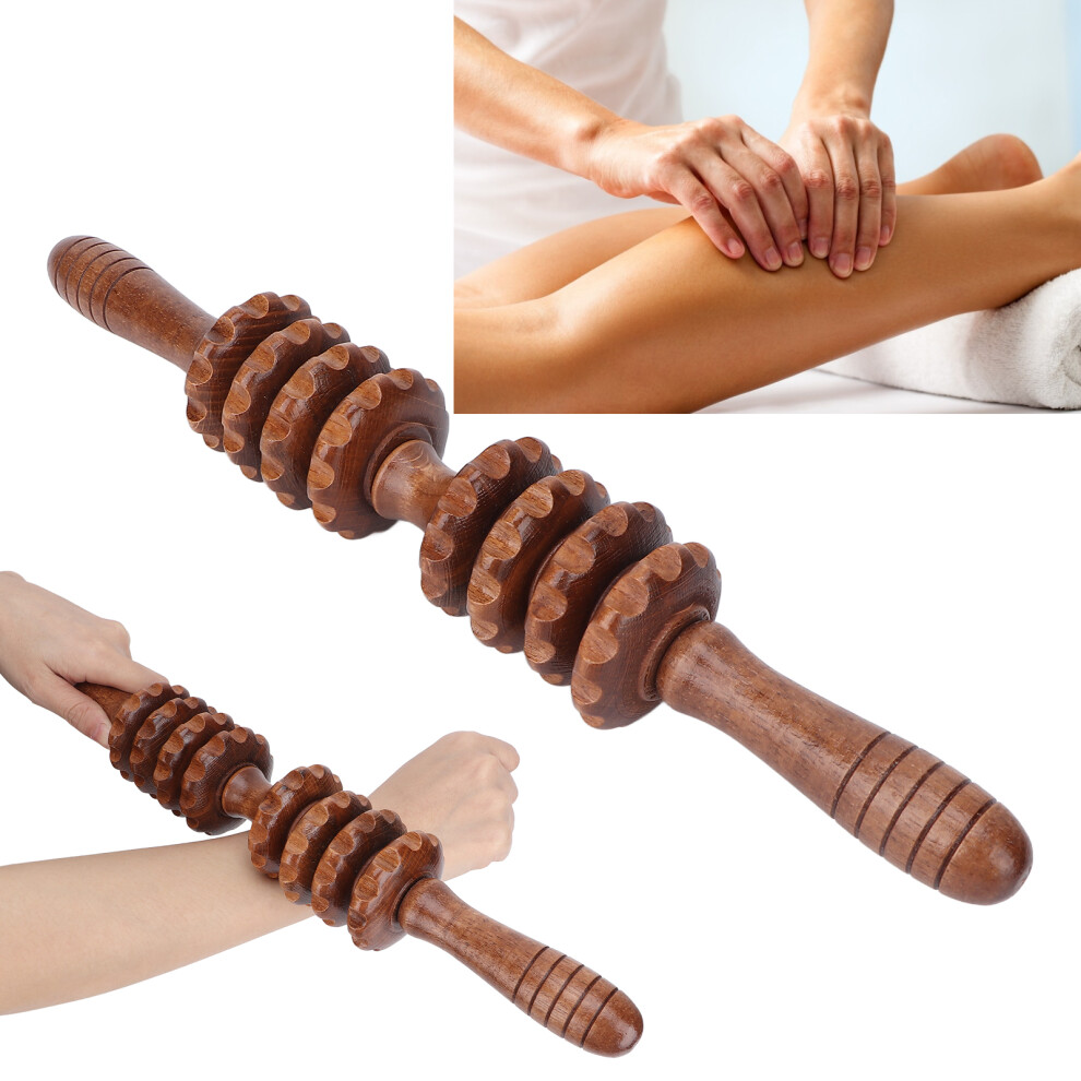 Wooden Massage Roller Stick for Shoulders, Back & Slimming