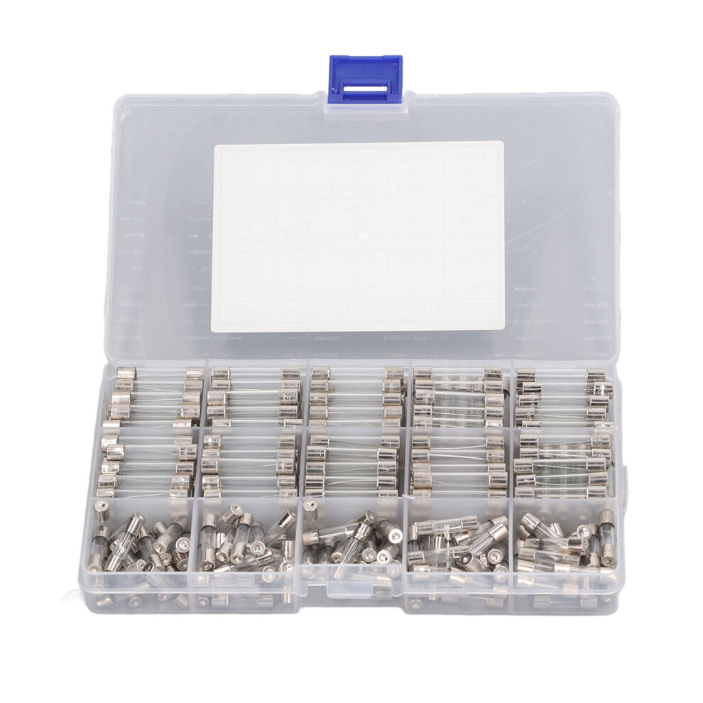 Glass Tube Fuses Assorted Kit With Fuse Seat Replacement Options, Fast Blow Fuse Set Featuring Prevent Molten Metal Splashing Technology, Includes 9439860844904