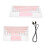 Mini tastiera wireless da 200 mAh bianco-rosa per iOS 15