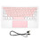 Mini tastiera wireless da 200 mAh bianco-rosa per iOS 16